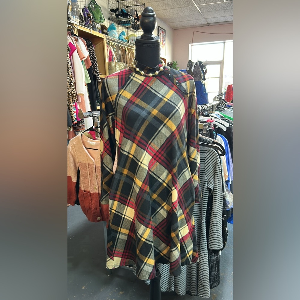 Chic A-Line Plaid dress
